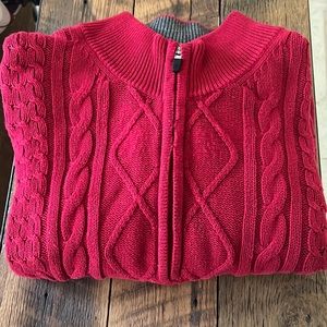 Mens Red Knit Sweater